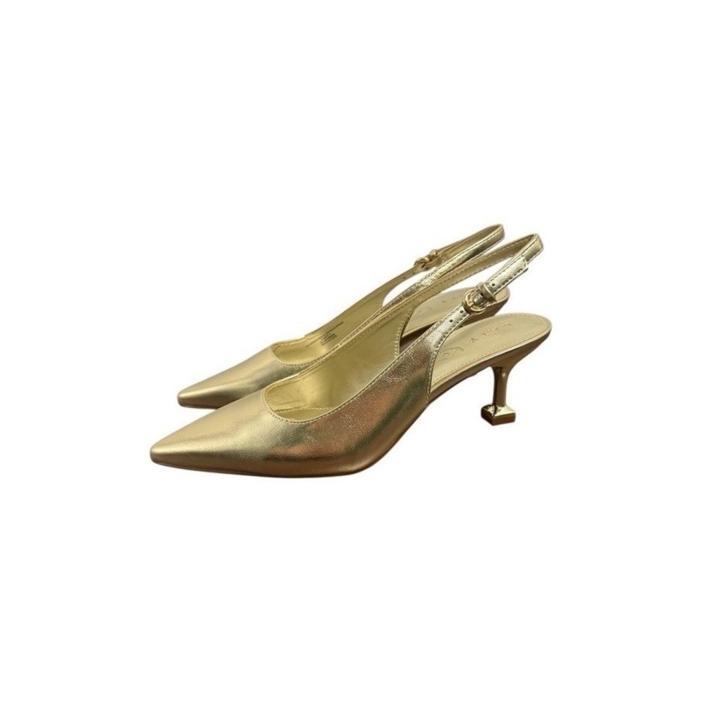 Katy Perry The Oceanview Slingback Heels Softy Nappa Gold Champagne 12 NIB